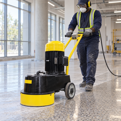 NRG Three-Phase Terrazzo Floor Grinding Machine 7.5kW with 350mm Working Width - DMS-350