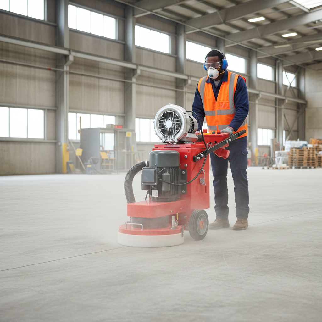 NRG Three-Phase Concrete Floor Grinder 4kW with Built-In Vacuum - DC-400
