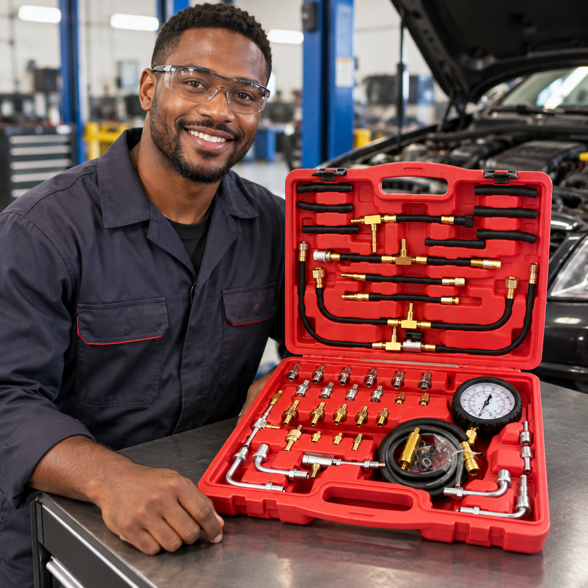 Tera Fuel Injection Pressure Tester Kit 0–16 Bar - H132406