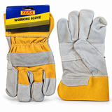 Tera 10.5" Orange & Grey Leather Work Gloves - TERA-WCG-10.5