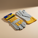 Tera 10.5" Orange & Grey Leather Work Gloves - TERA-WCG-10.5