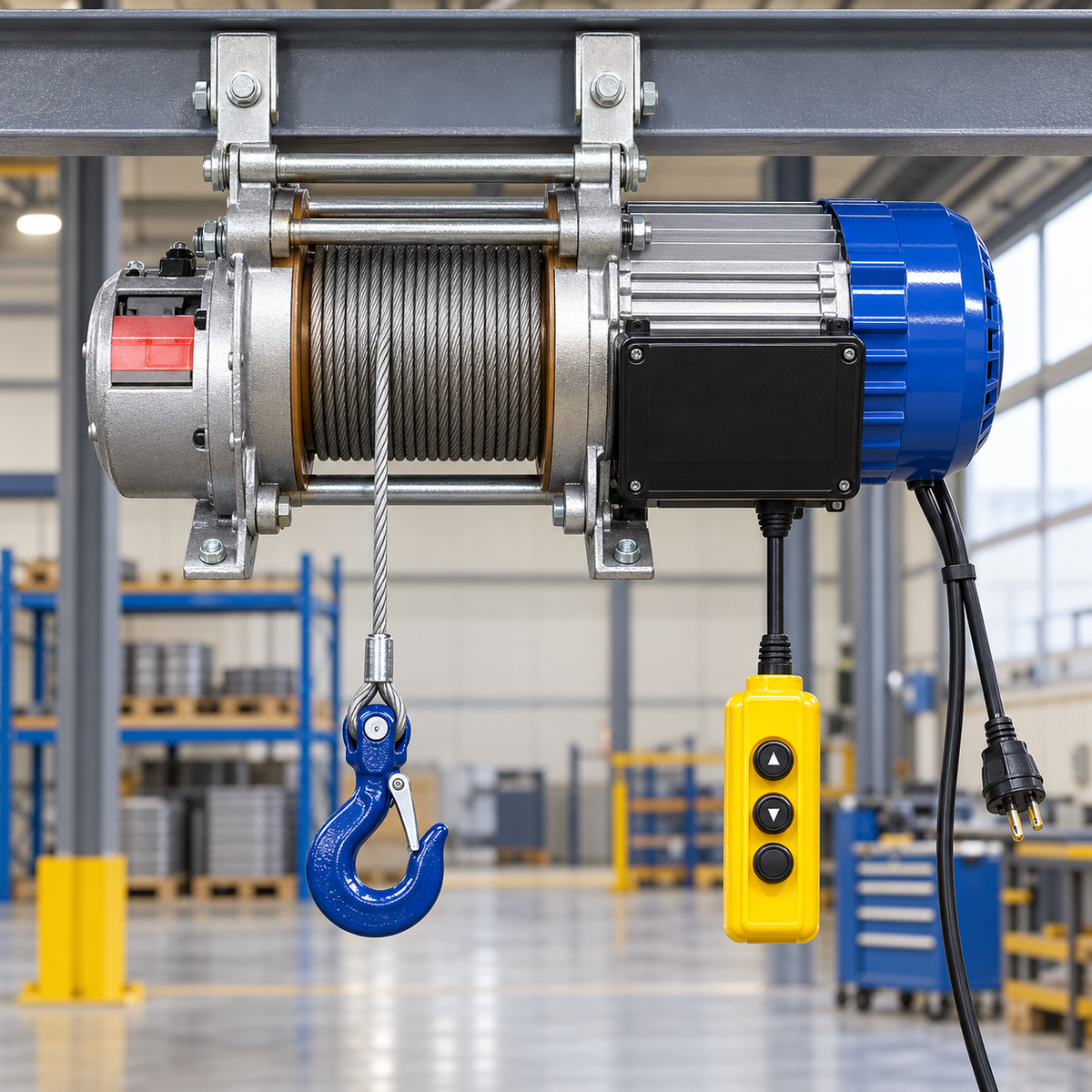 Raptor Electric Wire-Rope Hoist 500/1,000kg with 40m Cable | CD-K1 Series