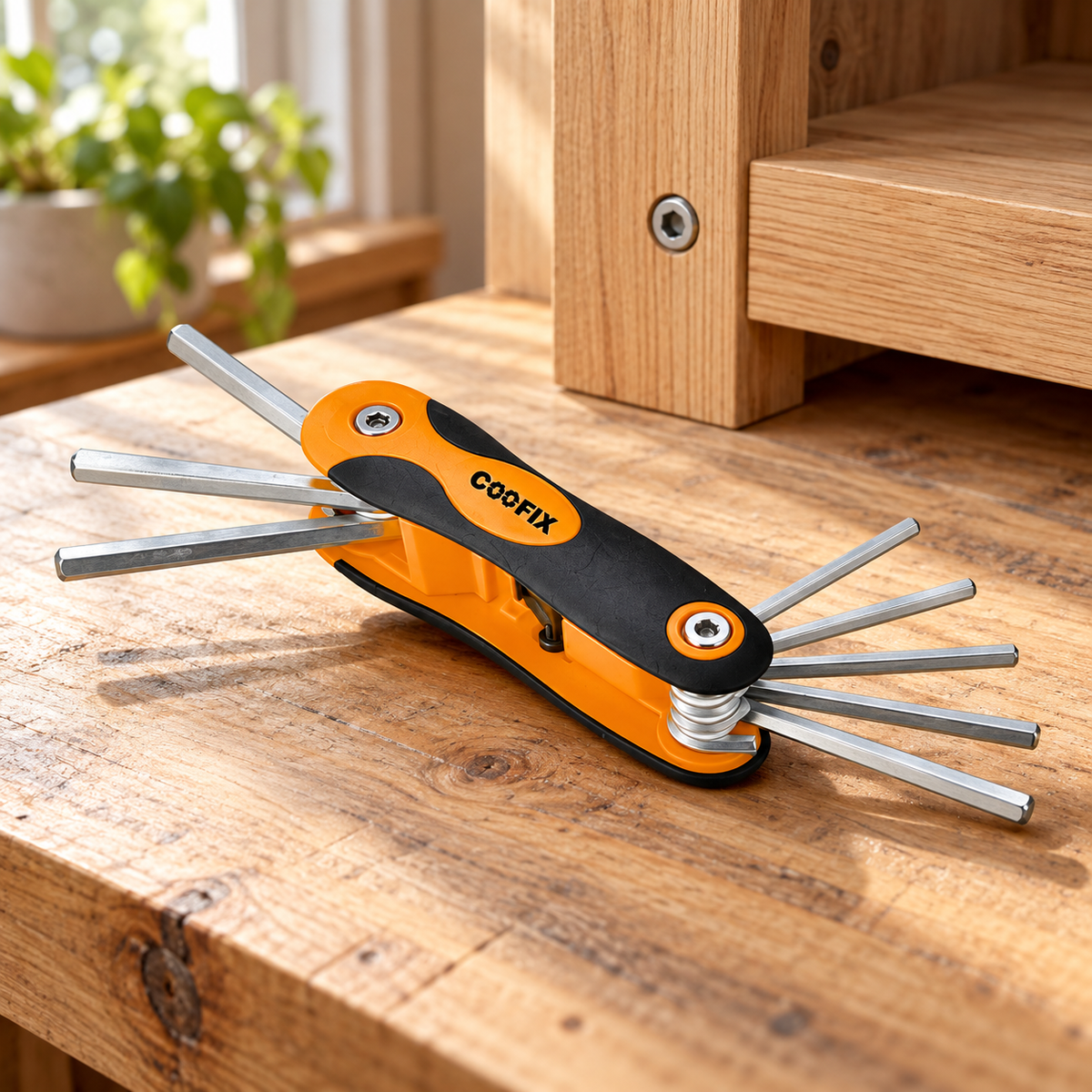 Coofix 8-Piece Chrome-Vanadium Hex Key Set - 27522