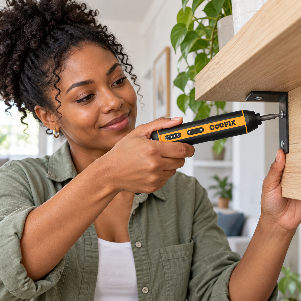 Coofix 3.6V Cordless Screwdriver Set with Adjustable Torque & LED Work Light - 29549