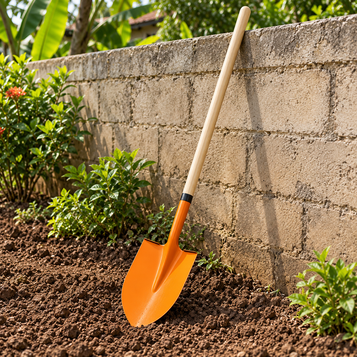 Coofix Round Pointed Shovel Head with 150cm Wooden Handle - 29522