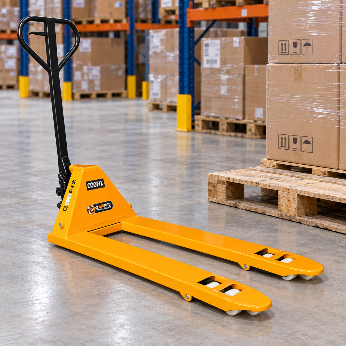 Coofix 3,000kg Manual Hydraulic Pallet Trolley - 28043
