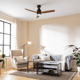 Cecotec EnergySilence Aero Black & Wood DC 52" Ceiling Fan with LED Light & Remote Control - 5841