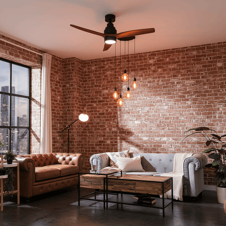 Cecotec EnergySilence Aero Black & Wood DC 52" Ceiling Fan with LED Light & Remote Control - 5841