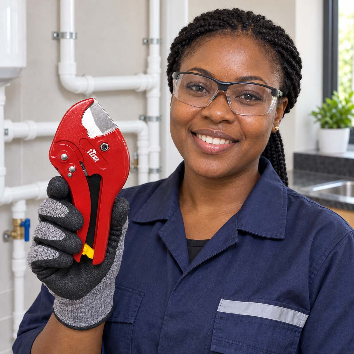 Tera 42mm PVC Pipe Cutter with Auto-Release - H030505