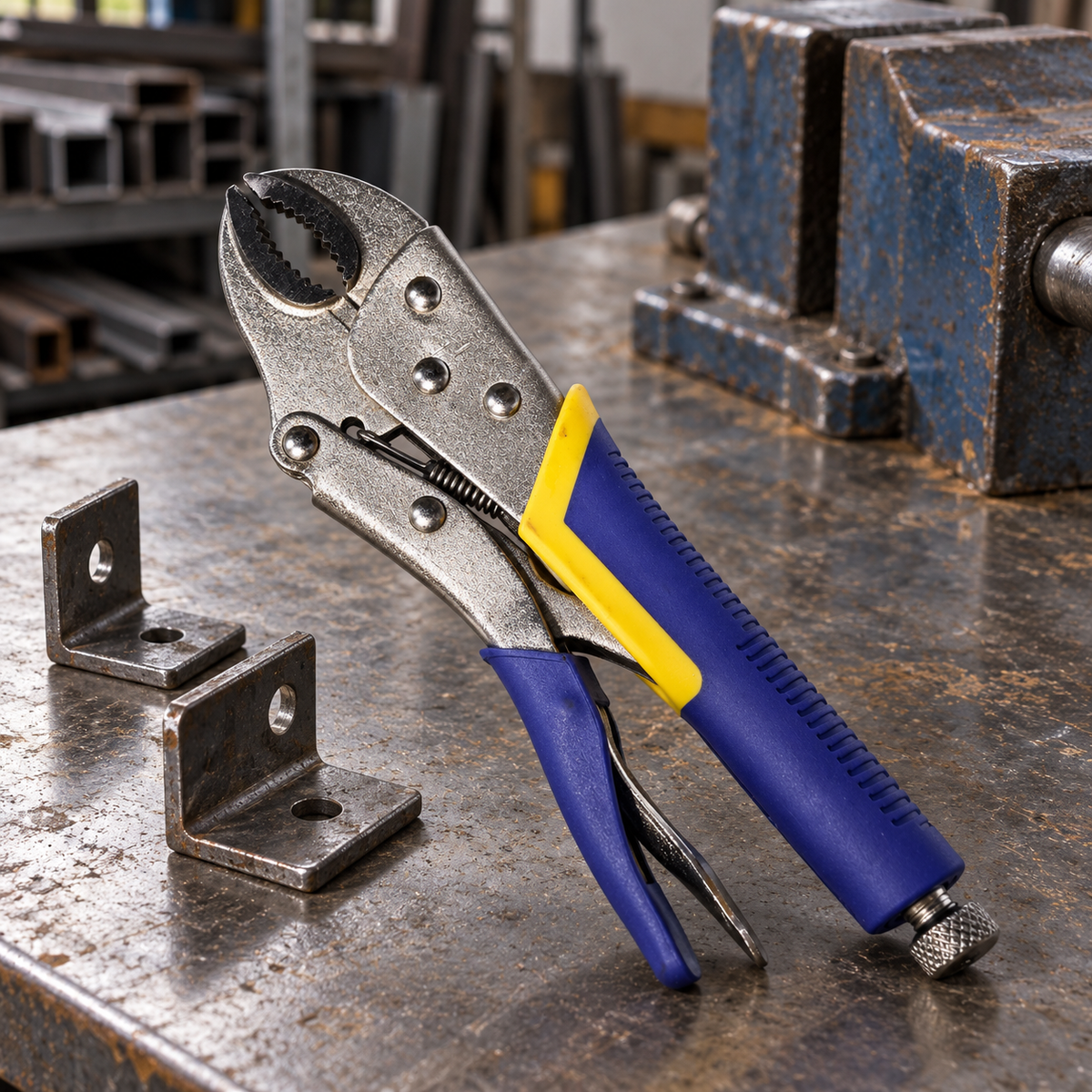 Tera 10" Curved-Jaw Locking Pliers with Comfort Grips - H0118110
