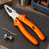 Tera Combination Pliers with Orange Comfort Grip Handles | 6", 7" & 8"