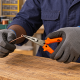 Tera Long-Nose Pliers with Orange Comfort Grip Handles | 6" & 8"