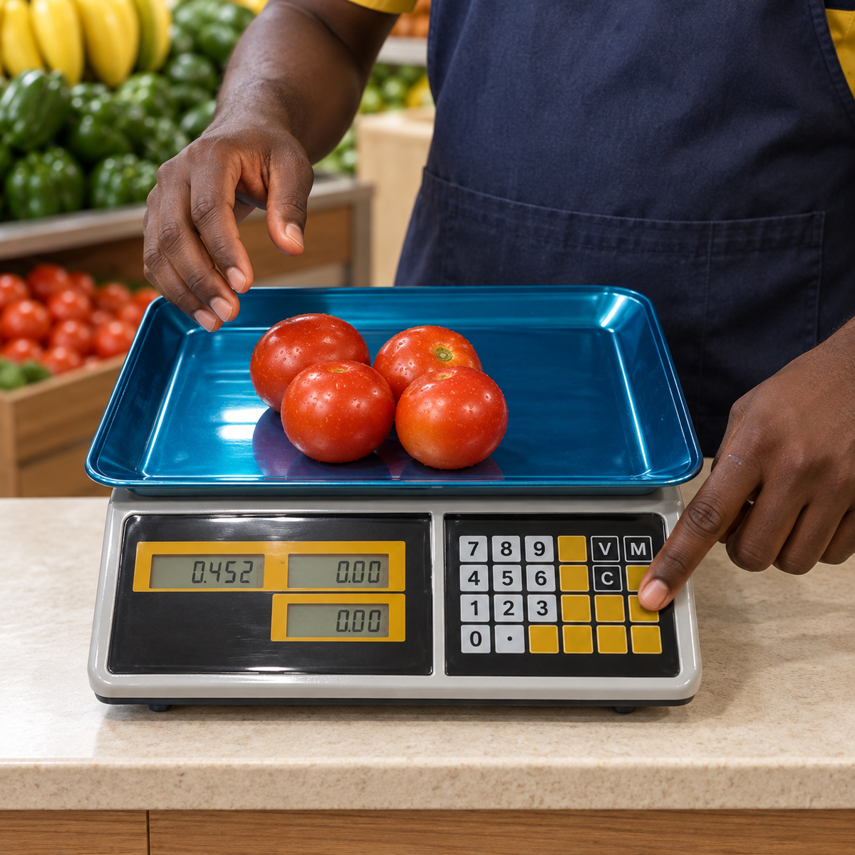 Tera 40kg Digital Countertop Weighing Scale with Power Adapter - H300505