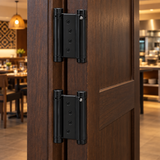 Tera Black Double-Action Spring Hinges | 4" & 5"