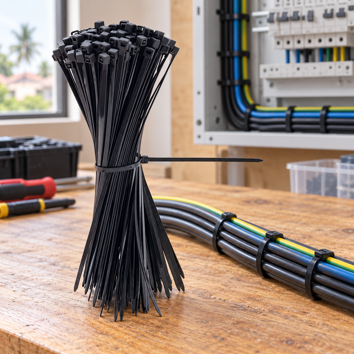 Tera Black Nylon Cable Ties | 30cm & 35cm