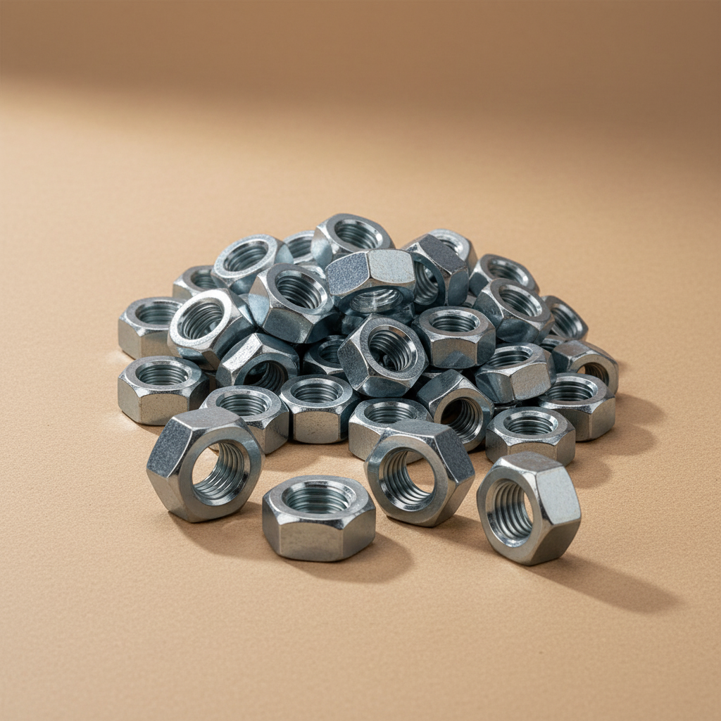 Wadfow 130-Piece M10 Class 8 Zinc-Plated Hex Nut Set - WMV1510A