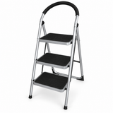 Tera Black LY6 Series Steel Folding Step Ladder with Safety Handrail | 2-4 Steps