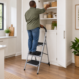 Tera Black LY6 Series Steel Folding Step Ladder with Safety Handrail | 2-4 Steps