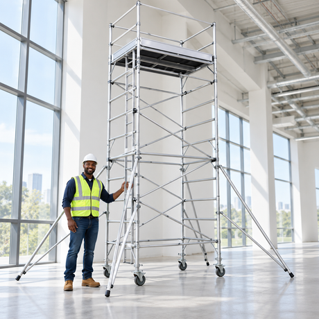 Tera AOB12-8 Mobile Aluminium Scaffolding Tower System 8m - AOB12-8