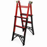 Tera 4+3 Multipurpose Steel Folding Ladder with Work Platform - HB4X3