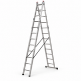 Tera LZ2 Series 2-Section Aluminium Combination Ladder | 2x8 - 2x18
