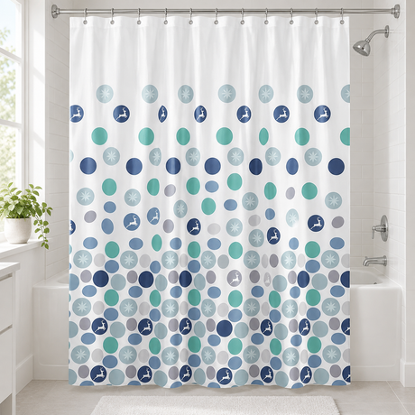 Tera Waterproof Shower Curtain 1.8 x 1.8m - BR-CURTAIN