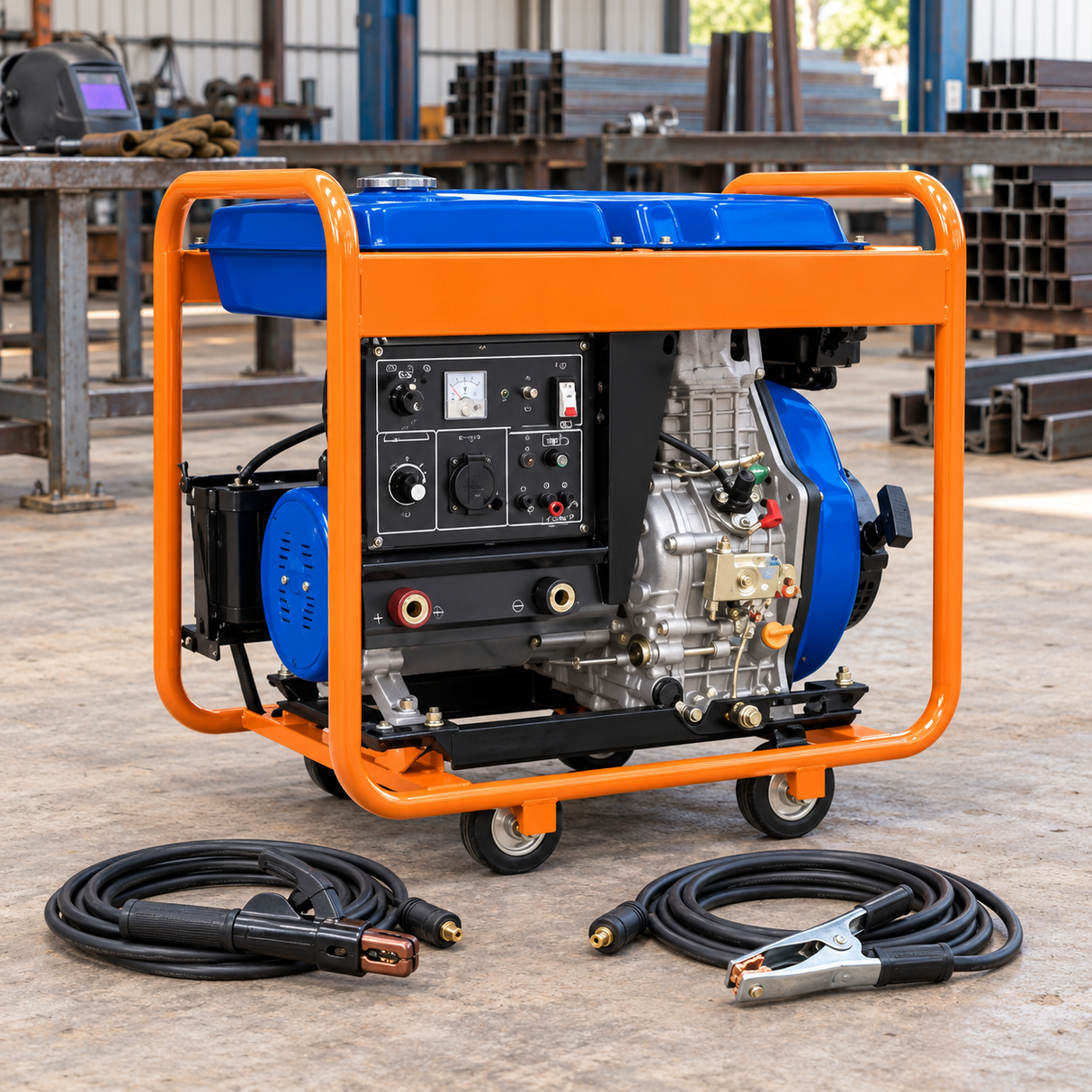 Wadfow 5.2kW Diesel Welder Generator with 60-220A Welding Output - WDGWA220