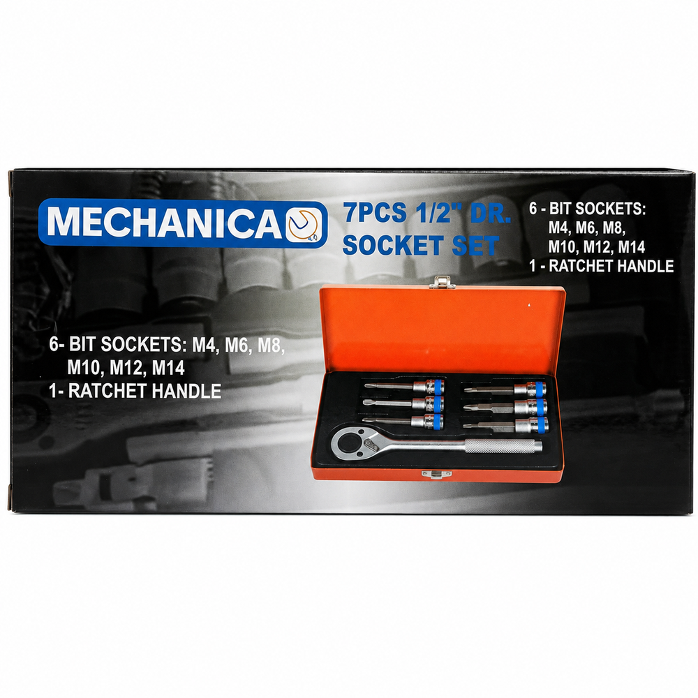 Mechanica 7-Piece 1/2" Drive Bit Socket Set - ME-BM6L