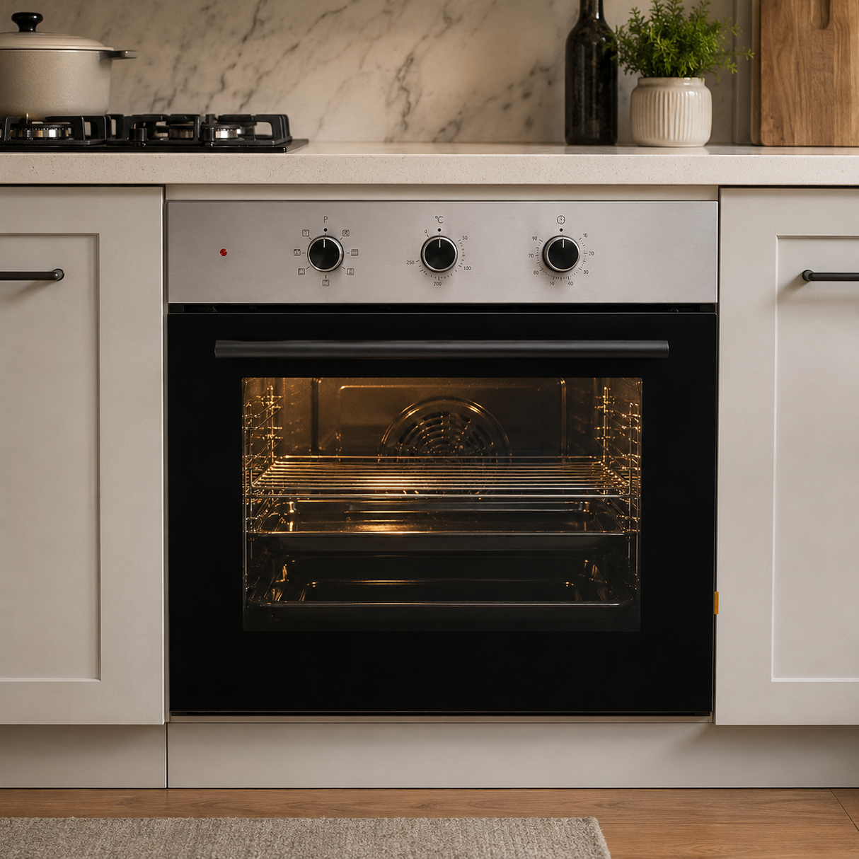 Kumtel 60cm Built-In Electric Oven with Convection & 8 Cooking Programs - B66-SF2