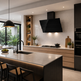 Luxell 60cm Triple Black Glass Cooker Hood with 650m³/h Extraction & Touch Control - DA6-855