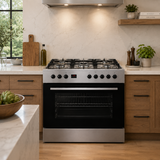 Luxell 90cm 115L Freestanding Cooker with 5-Burner Gas Hob & Electric Oven - 699-SGF50F