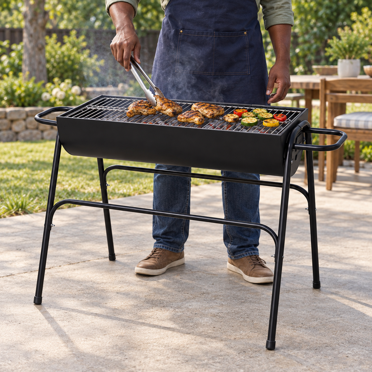 Kumtel Outdoor Lidless Charcoal BBQ - KB-337D