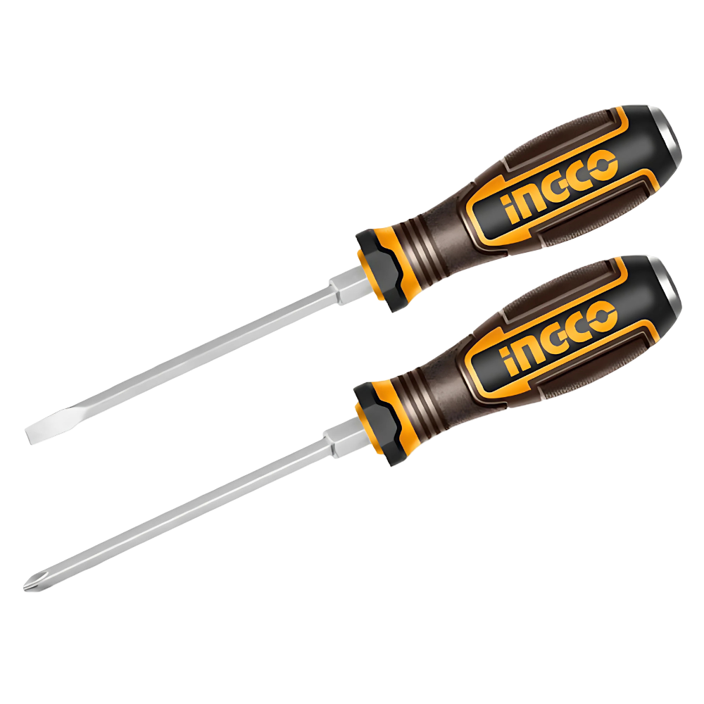 Ingco 2 Pieces Go-Through Screwdriver Set - HGTST0208