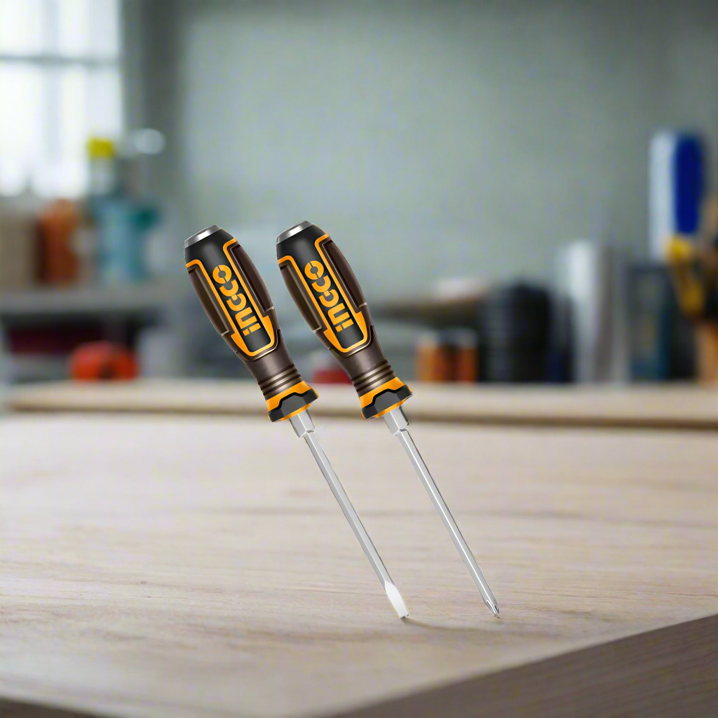 Ingco 2 Pieces Go-Through Screwdriver Set - HGTST0208