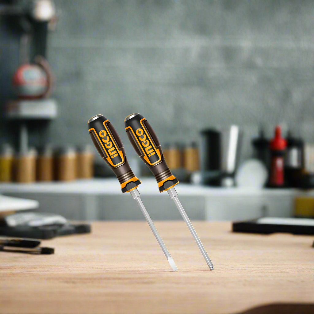 Ingco 2 Pieces Go-Through Screwdriver Set - HGTST0208