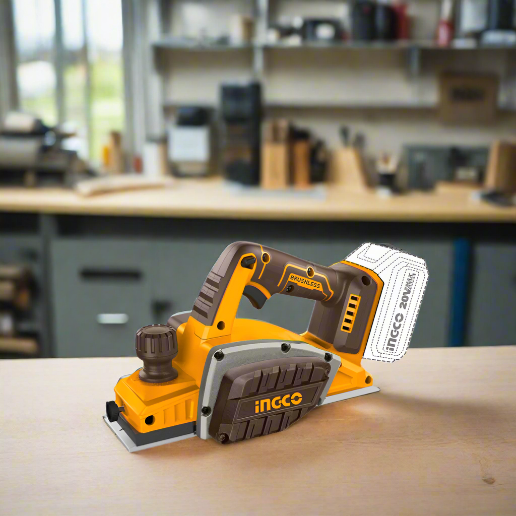 Ingco 20V Lithium-ion Cordless Planer with Heavy-Duty Aluminum Base – CRLI20401