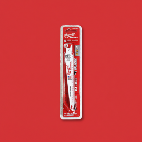 Milwaukee 5 Pieces 6''x 5 TPI Sawzall Wood Bi Metal Blade - 48-00-5035