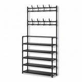 Five Layer Multi-purpose Shoe Rack With Cloth Hanger 172cm/25 - PI - SR01