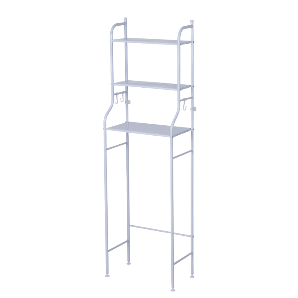 White Three Layer Washroom Shelf Organizer Rack 180cm/25 - PI - TR01