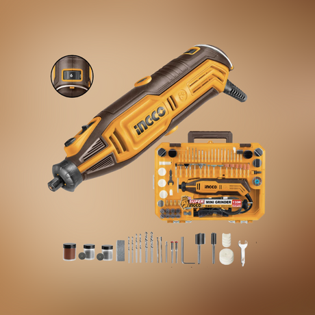 Ingco 130W Mini Grinder Kit - MG133281