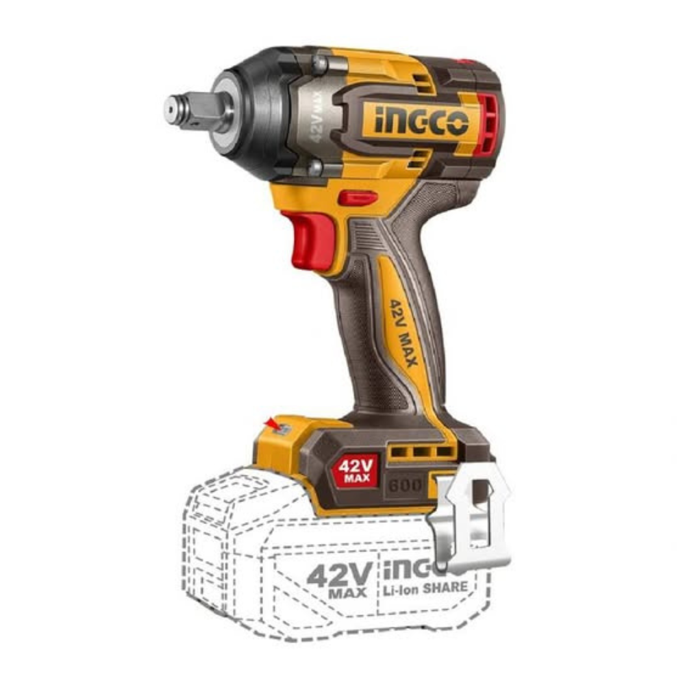 Ingco 42V Lithium-Ion Cordless Impact Wrench - CIWLI42602