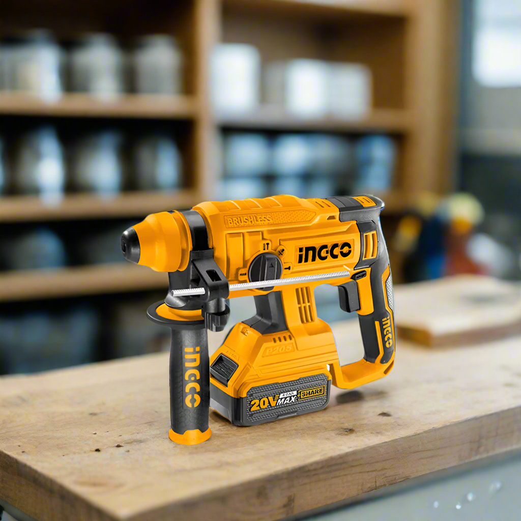Ingco 28mm(7/8") Lithium-Ion Cordless Rotary Hammer - CRHLI212282
