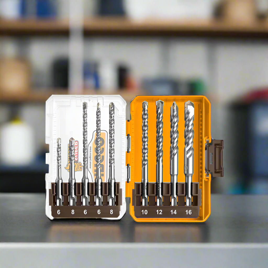 Ingco 9 Pieces SDS Plus Hammer Drill Bit Set - AKDL30906