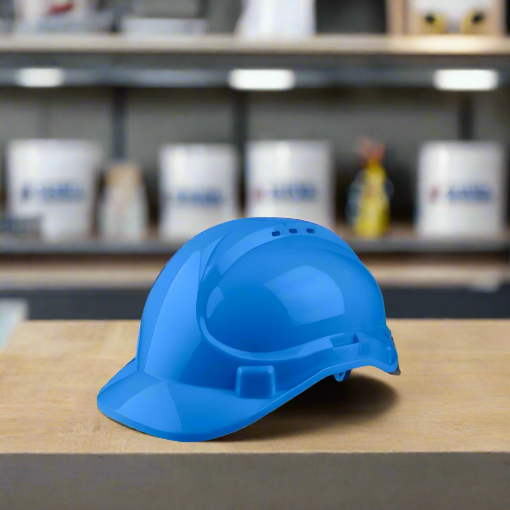 Ingco Blue Safety Helmet with Fixed Chinstrap – HSH803