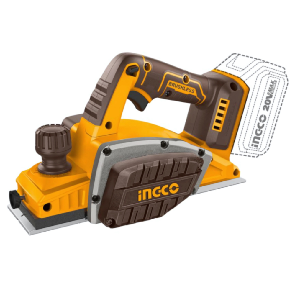 Ingco 20V Lithium-ion Cordless Planer with Heavy-Duty Aluminum Base – CRLI20401