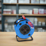 Tayg 50m Blue And Black Extensible Electric Cable Reel - 777608
