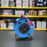 Tayg 50m Blue And Black Extensible Electric Cable Reel - 777608