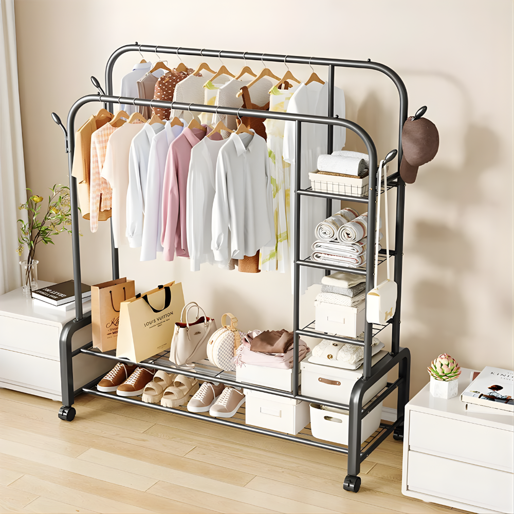 Full Triple & Double Garment Storage Layer Rack 150m/25 - PI-CR01