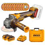 Ingco 4-1/2"/115mm Brushless Angle Grinder 1280W With Accessories - CAGLI4128112