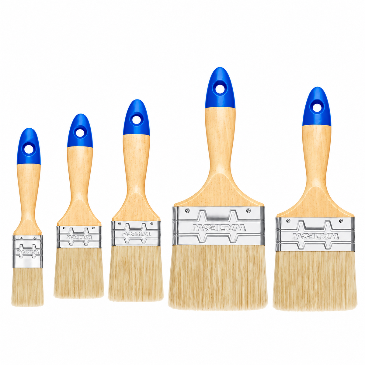 Wadfow 9-piece Oil-based Paint Brush Set with Wooden Handles - WPB2491